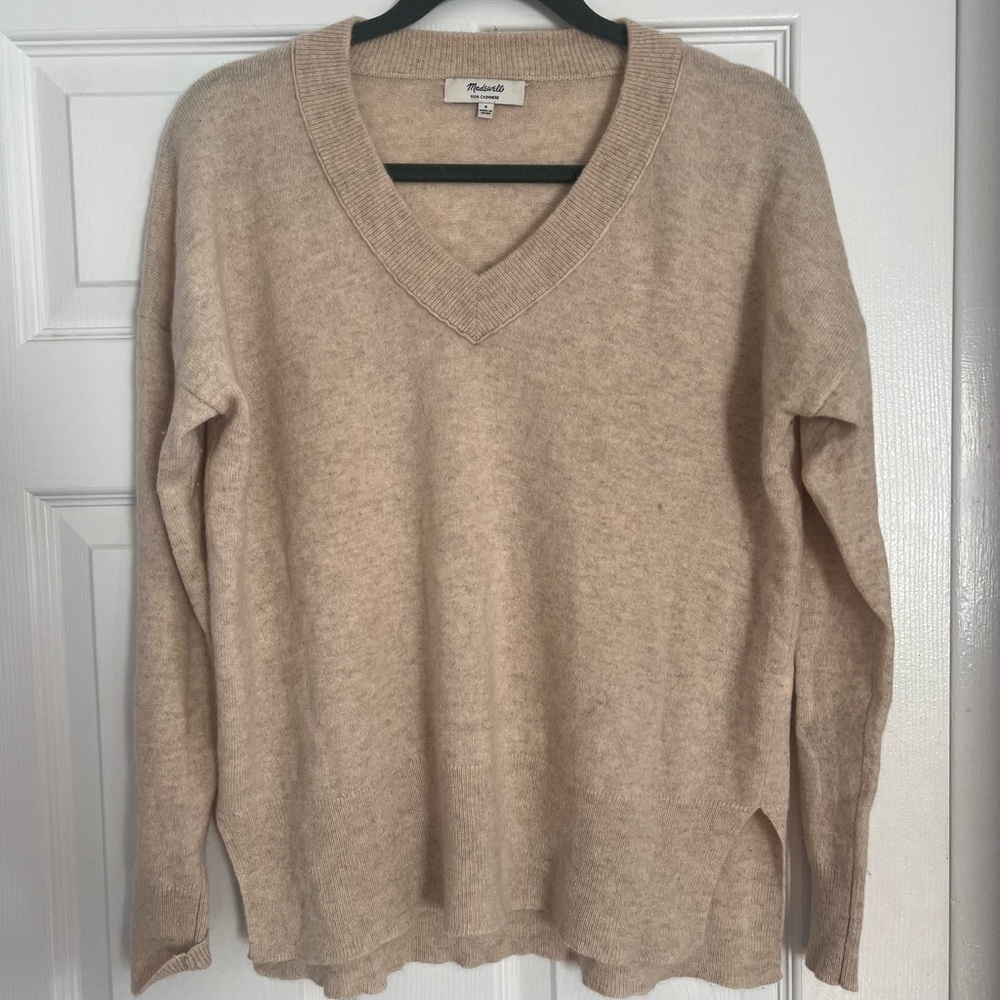 Madewell cashmere sweater oatmeal color size small